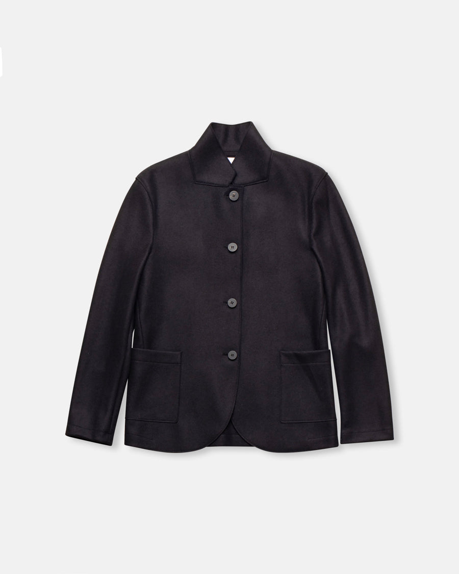 high collar blazer