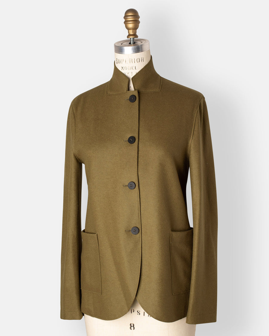 high collar blazer