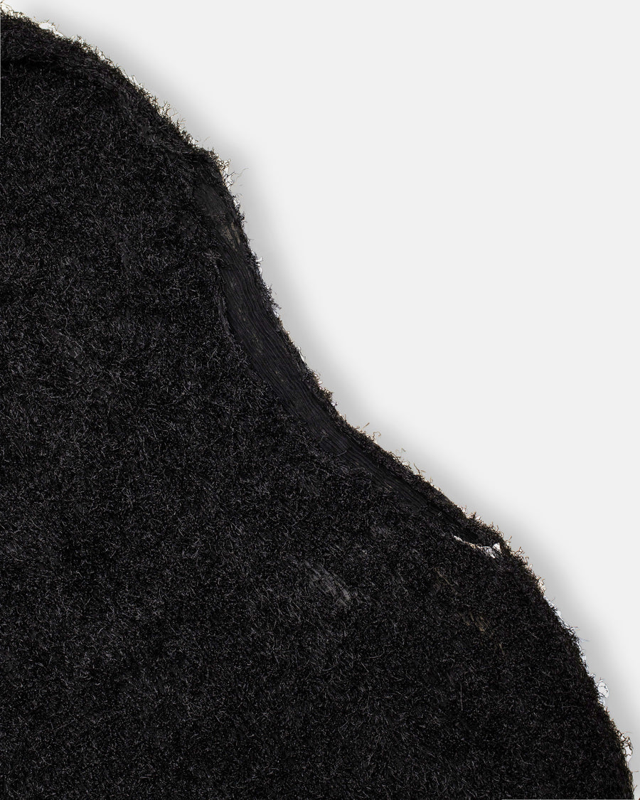 shifted fuzzy pleats sweater