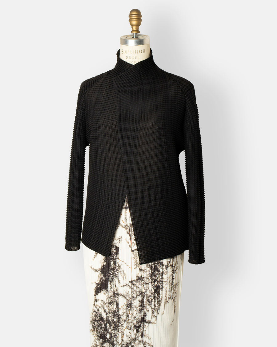 wooly pleats cardigan
