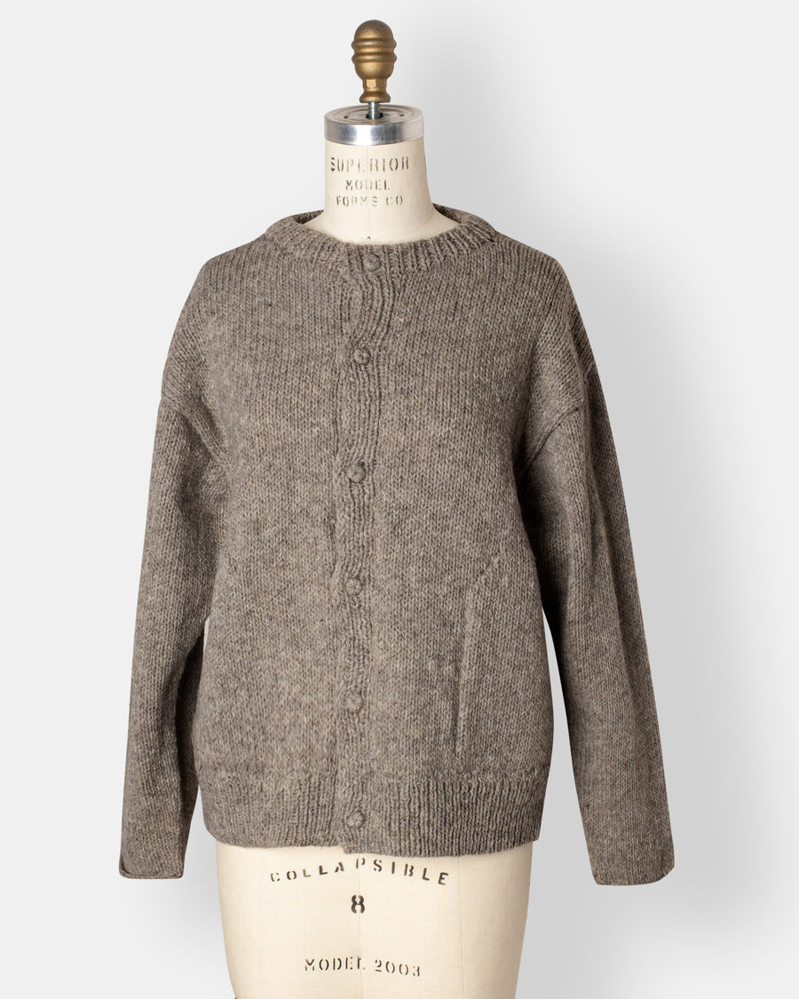 peruvian knit cardigan