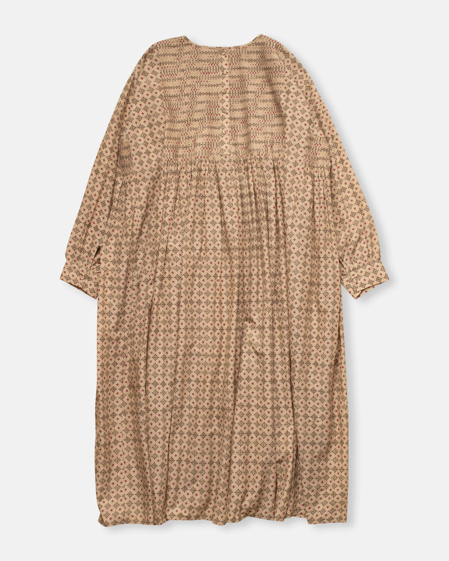 mini pintuck floral print dress