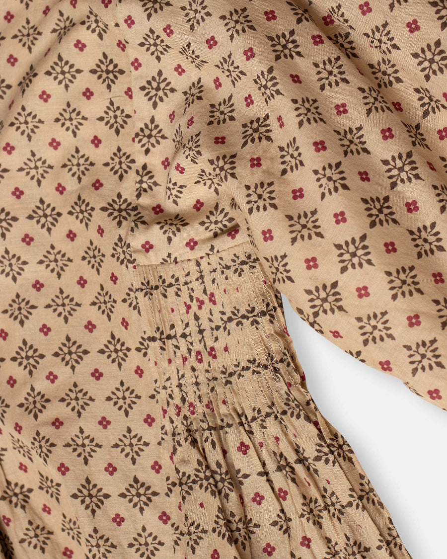 mini pintuck floral print dress