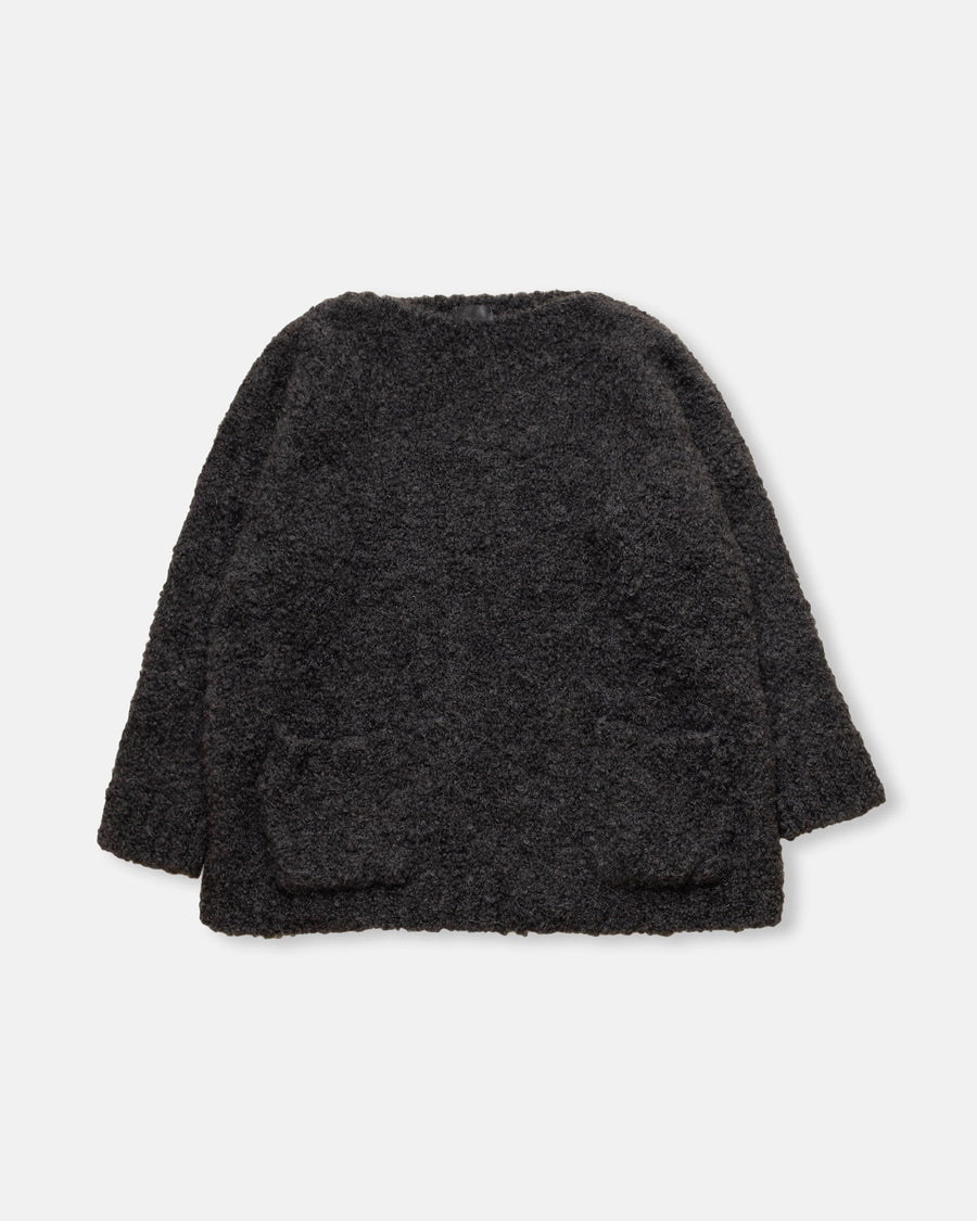 bouclé pullover with pocket