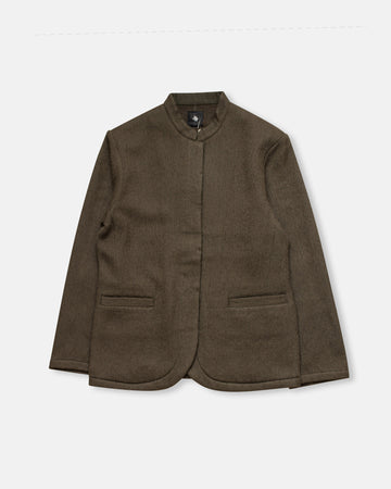 stand collar fly front jacket