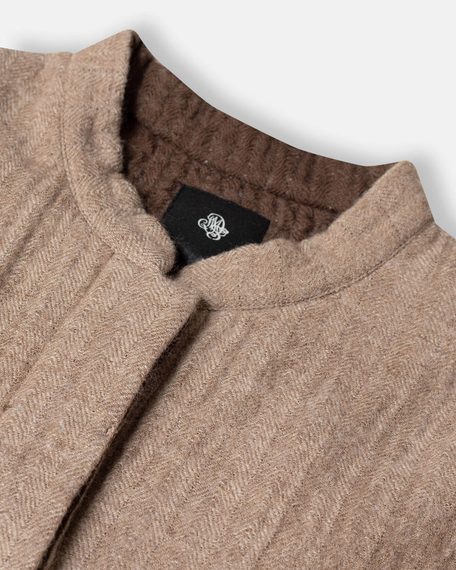 stand collar fly front jacket