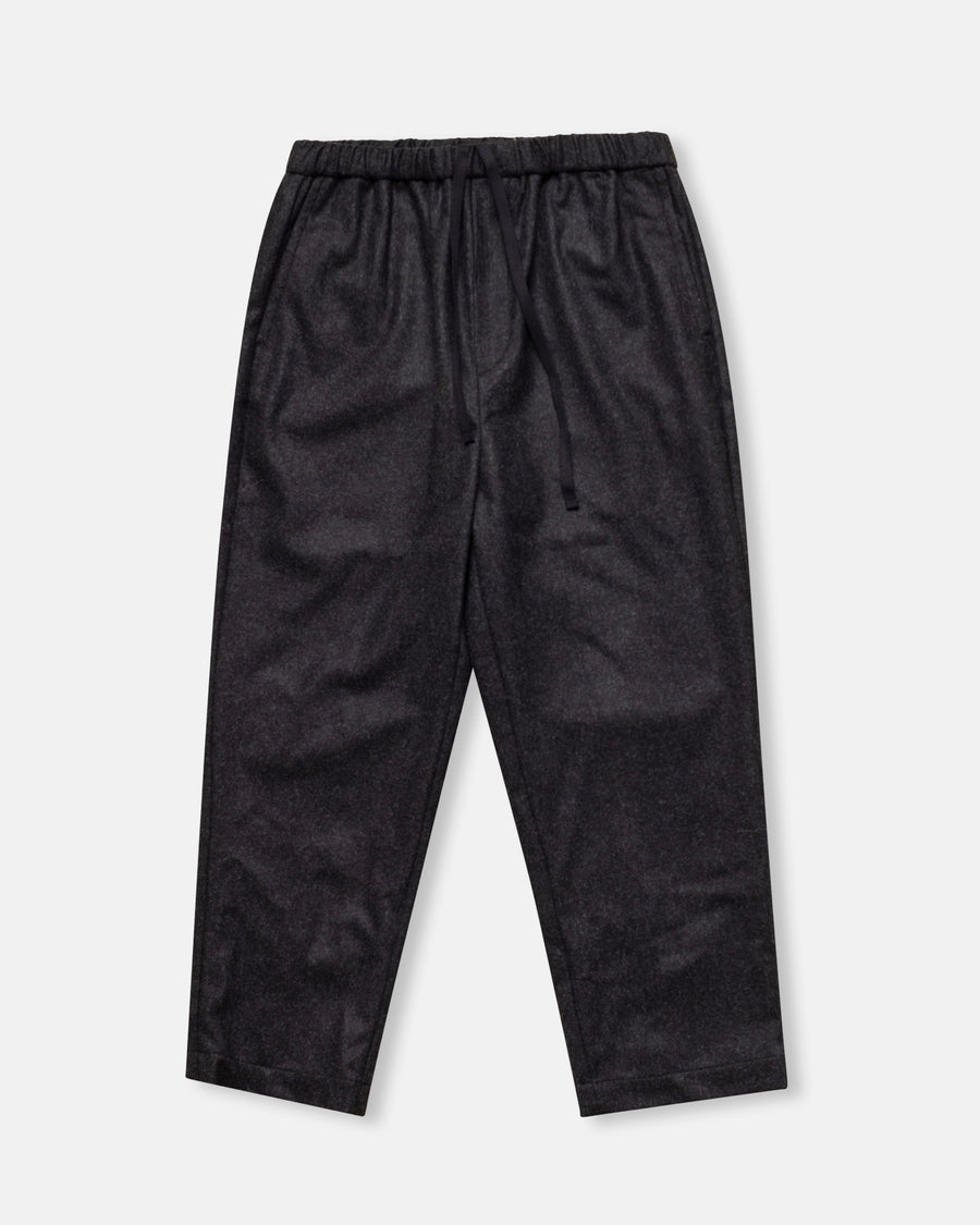 wool flannel easy tapered pants