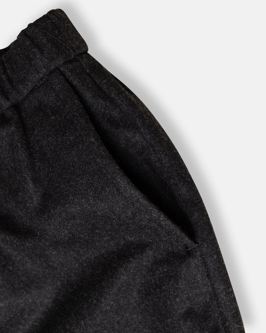 wool flannel easy tapered pants