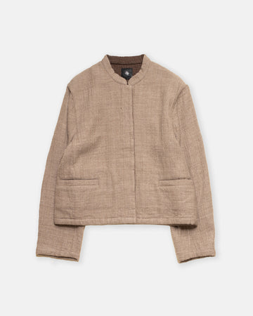 stand collar fly front jacket