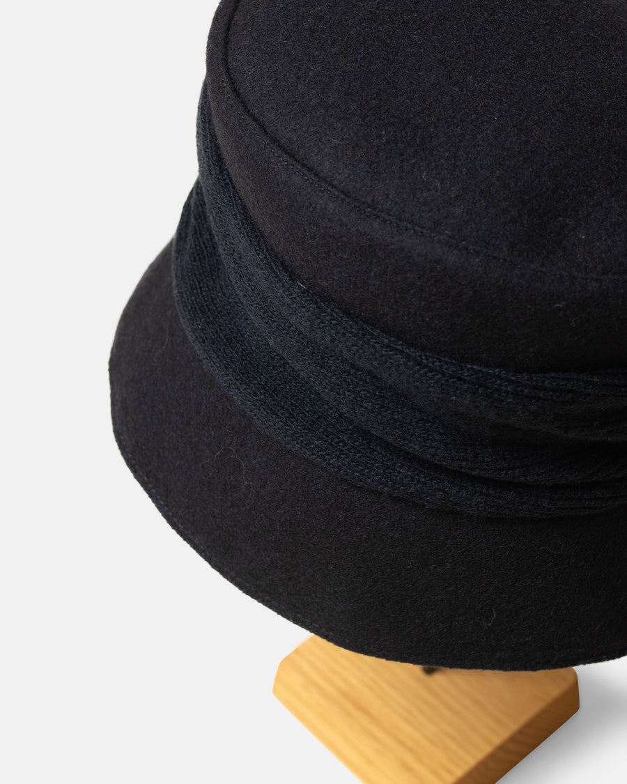 short melton drape hat