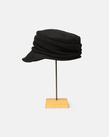 melton drape cap