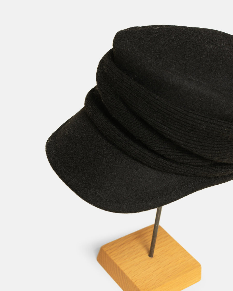 melton drape cap