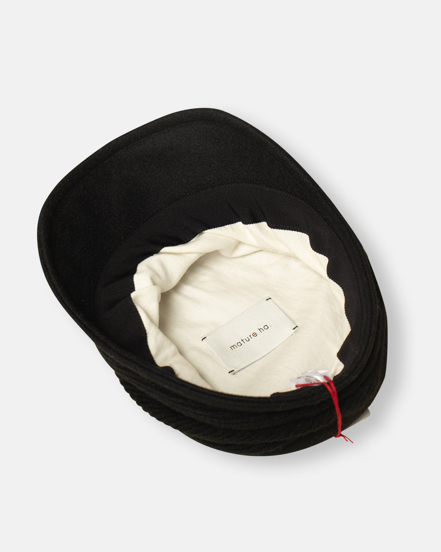 melton drape cap