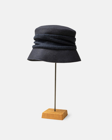 short melton drape hat
