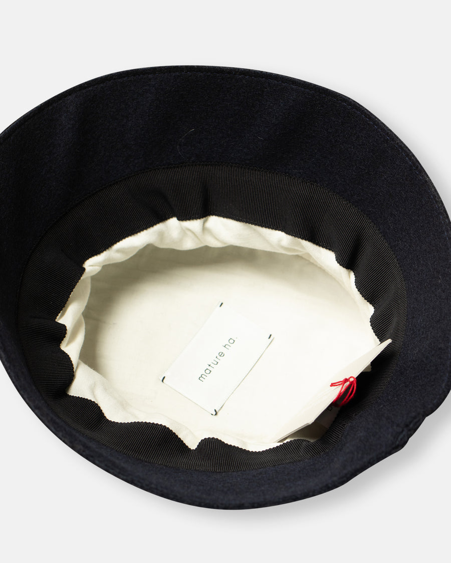 short melton drape hat