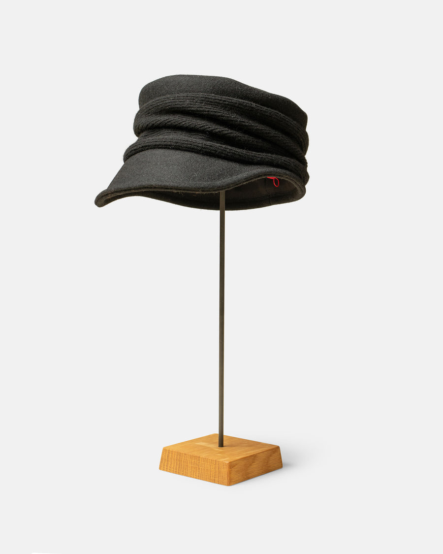 melton drape cap
