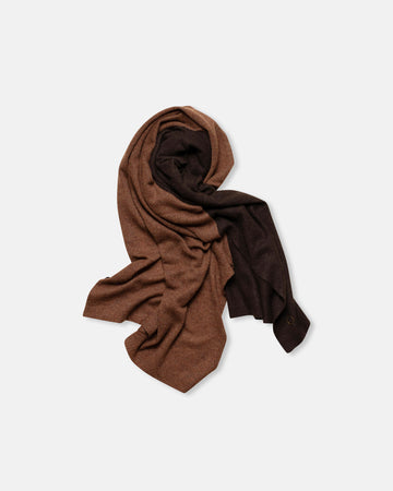 sora 2-tone knitted shawl