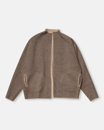 cashmere reversible open jacket