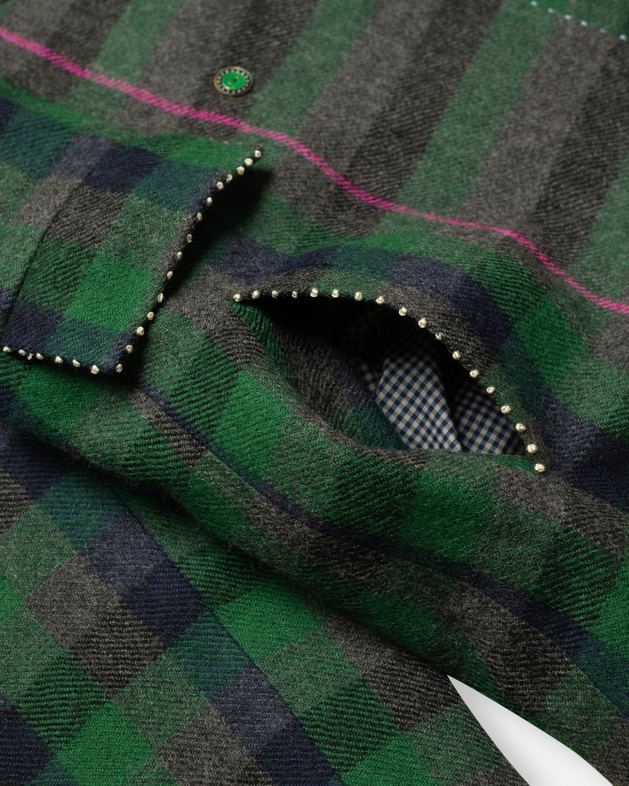plaid coat