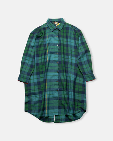 long plaid shirt
