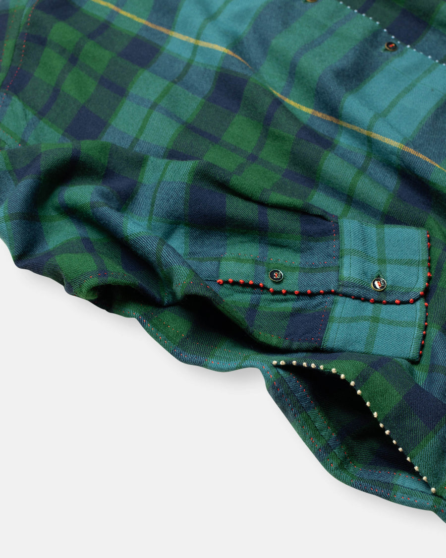 long plaid shirt
