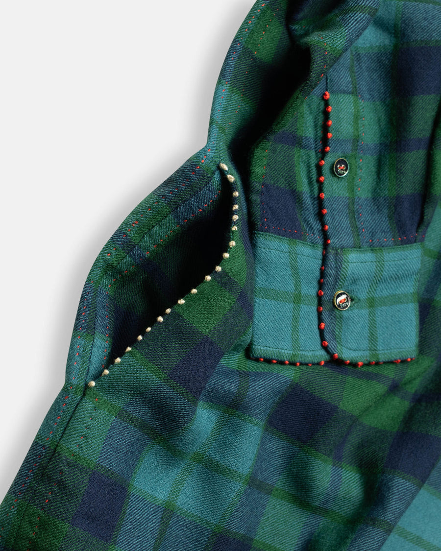 long plaid shirt