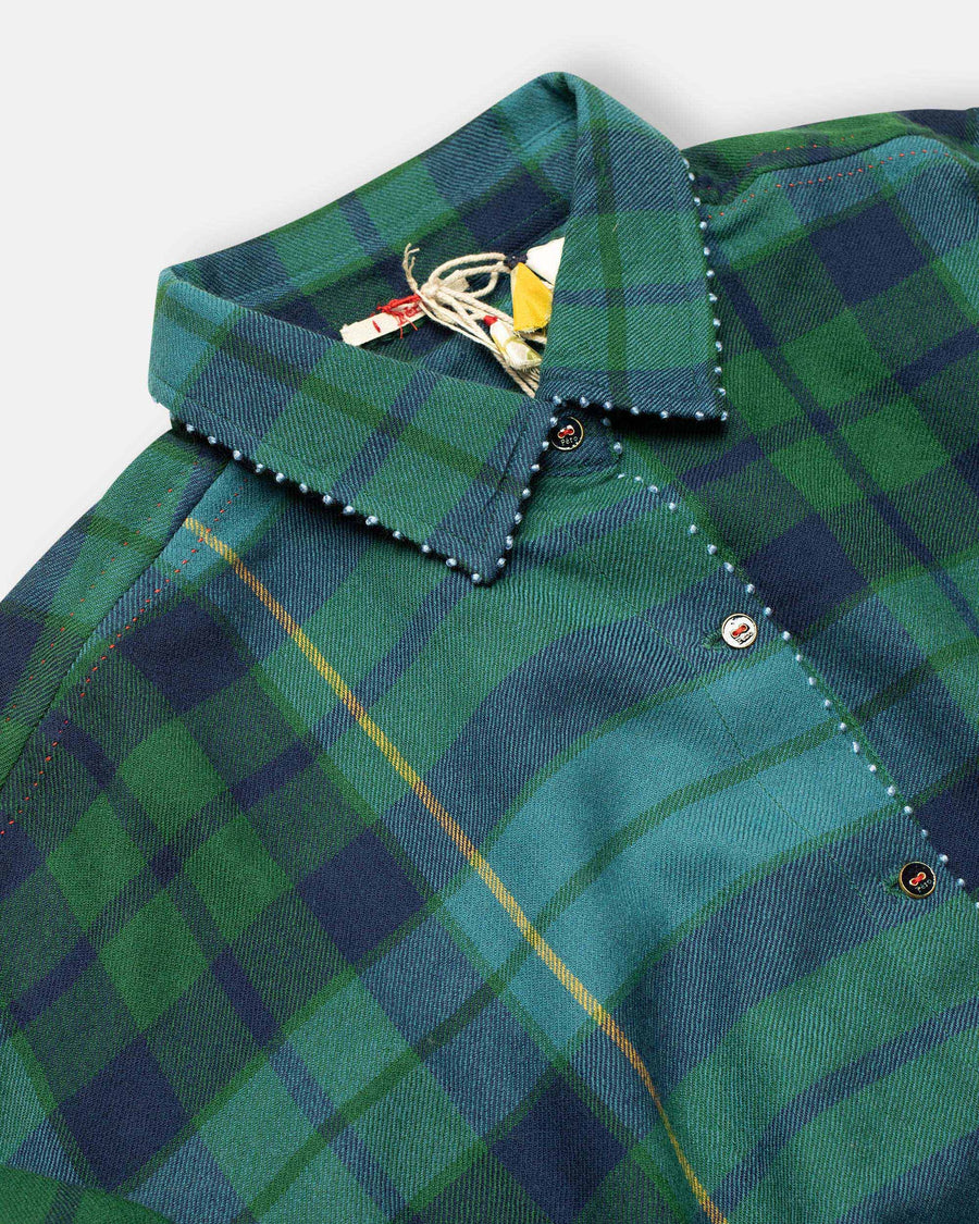 long plaid shirt