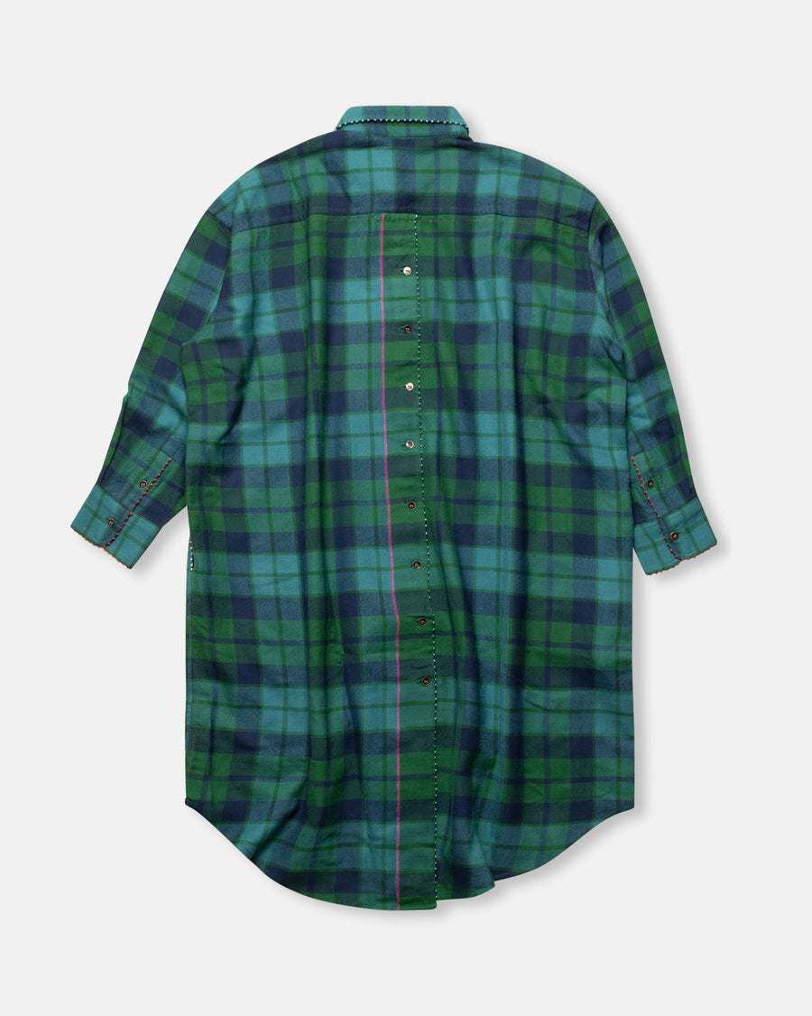 long plaid shirt