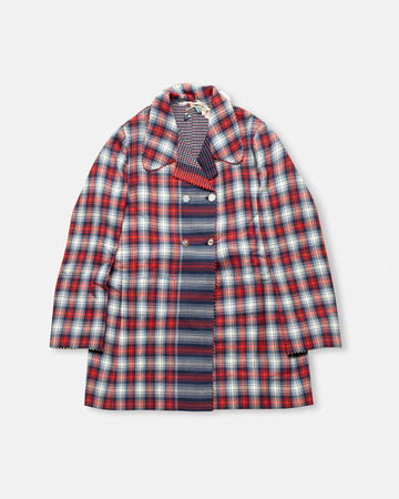 reversible double faced plaid jacket