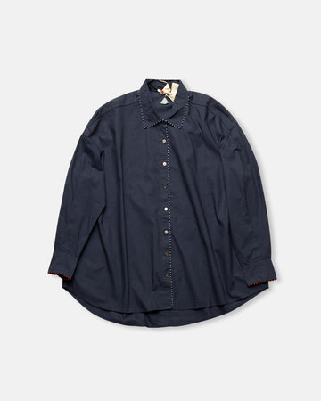 french knot trimmed shirt