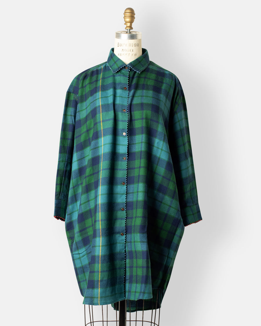 long plaid shirt
