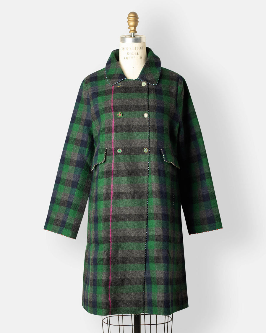 plaid coat