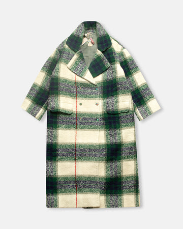 bouclé plaid coat