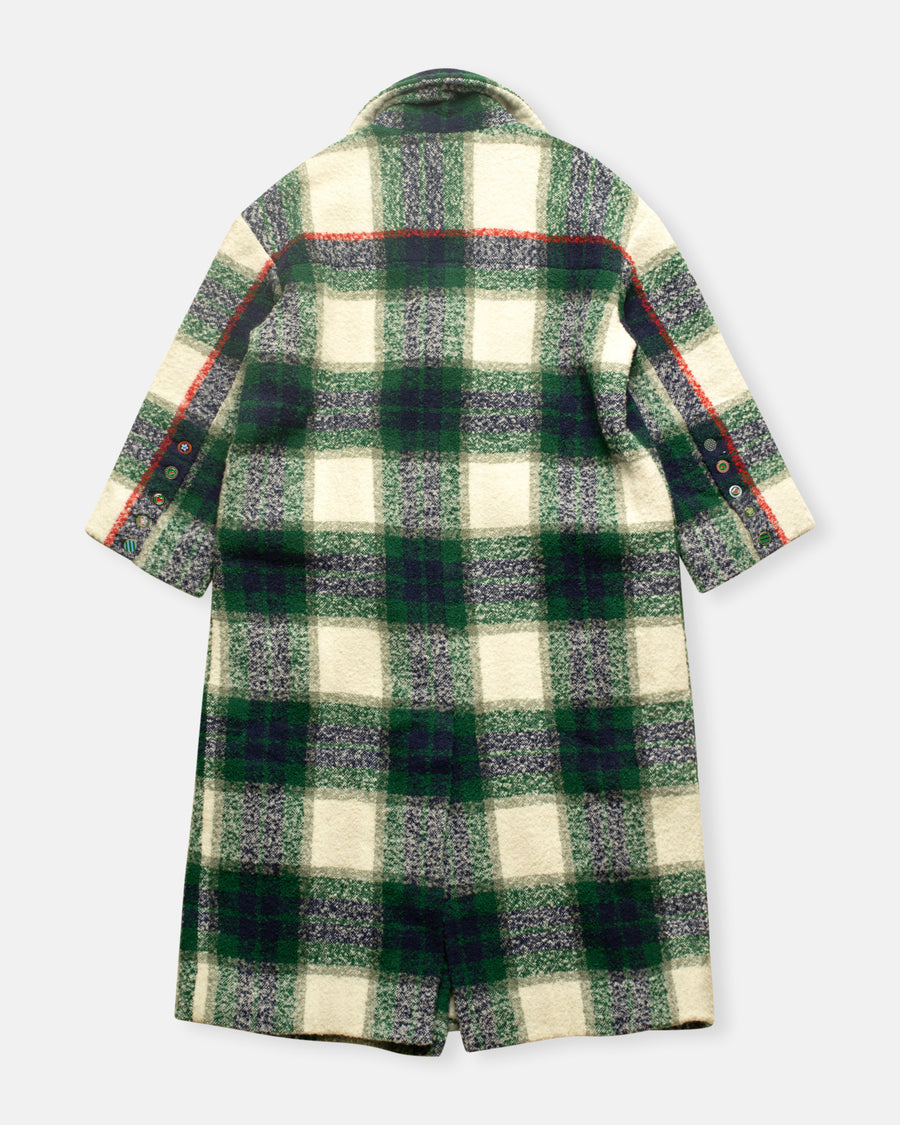 bouclé plaid coat