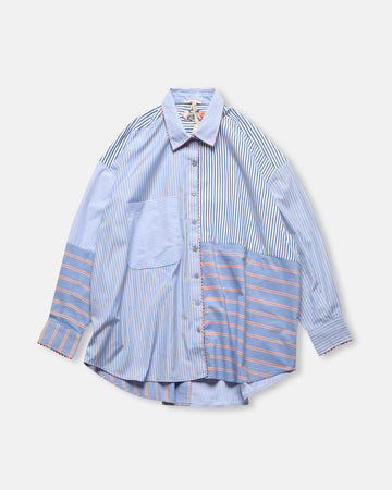 stripe mix shirt