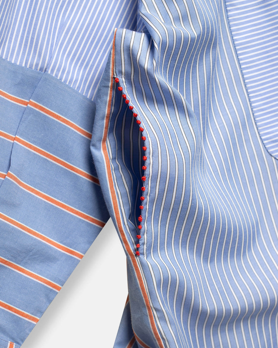 stripe mix shirt