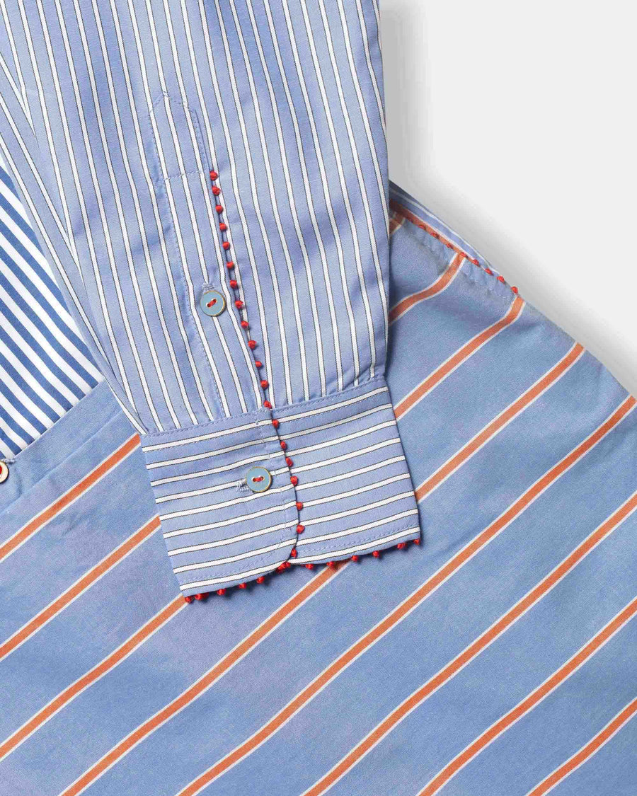 stripe mix shirt