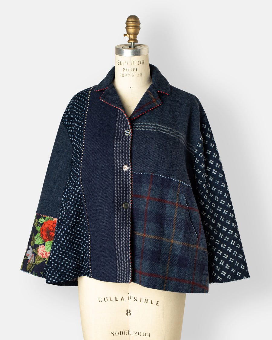 pattern mix jacket