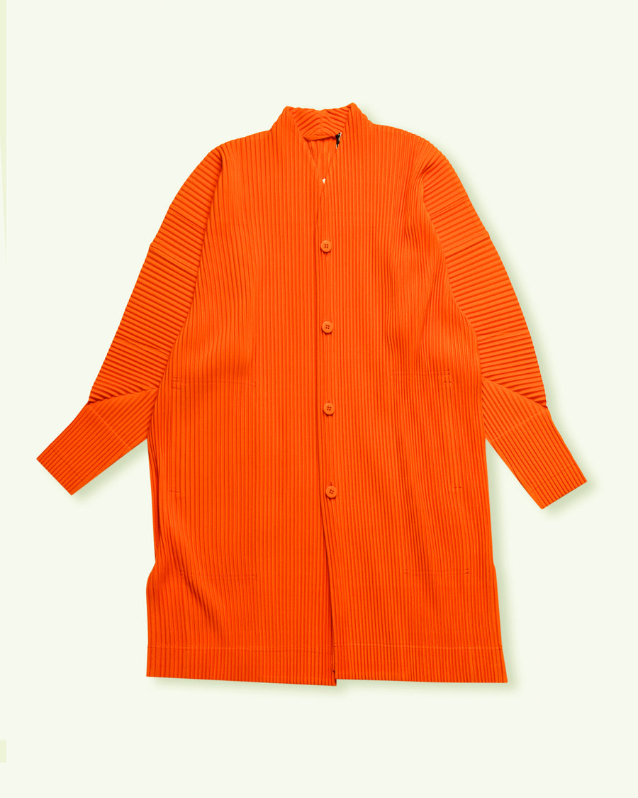 pleated cardigan