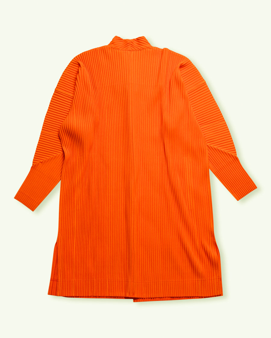 pleated cardigan