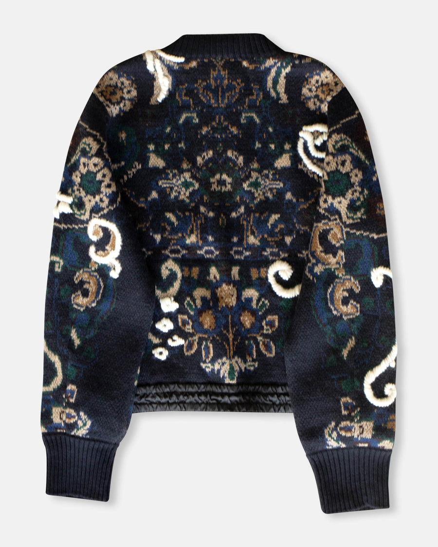 floral  jacquard knit pullover