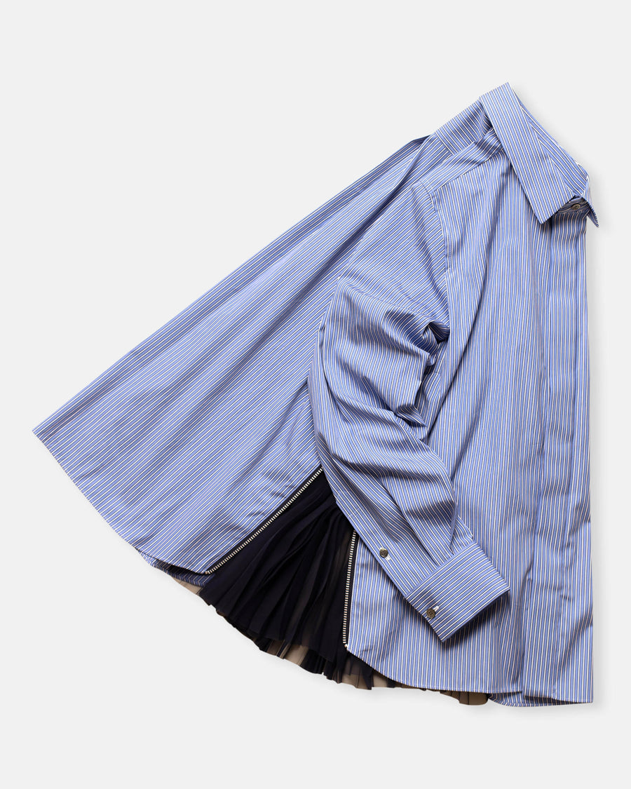 poplin x chiffon shirt