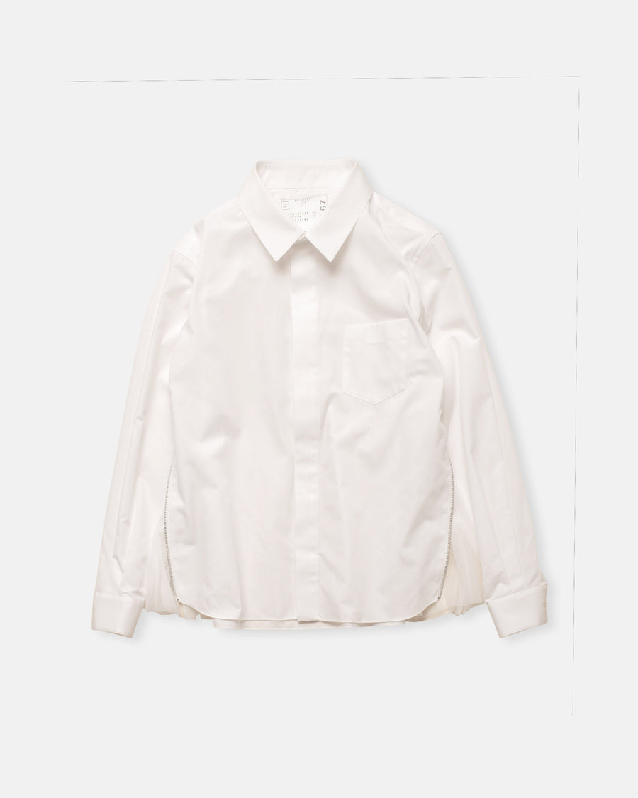 poplin x chiffon shirt