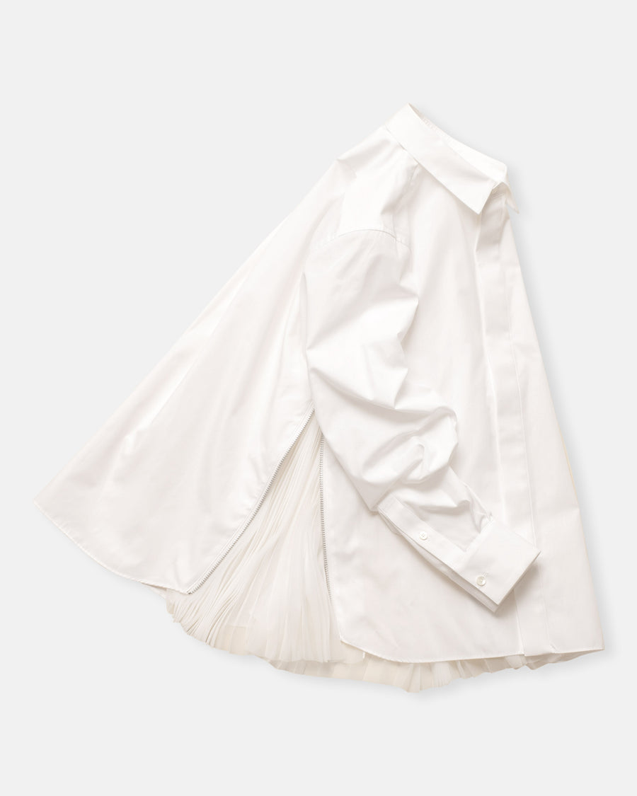 poplin x chiffon shirt