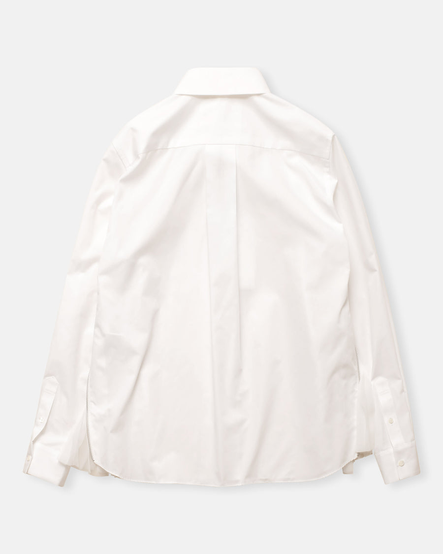 poplin x chiffon shirt