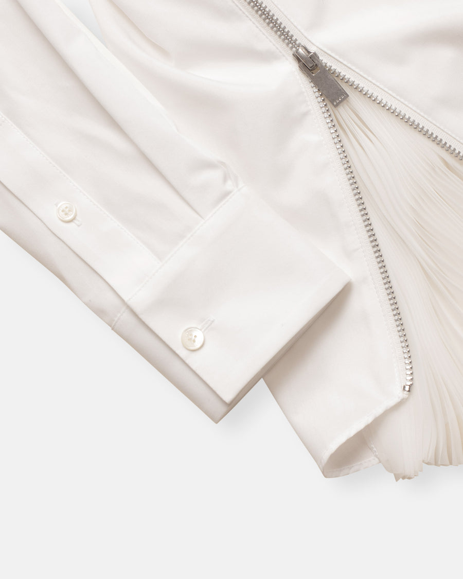 poplin x chiffon shirt