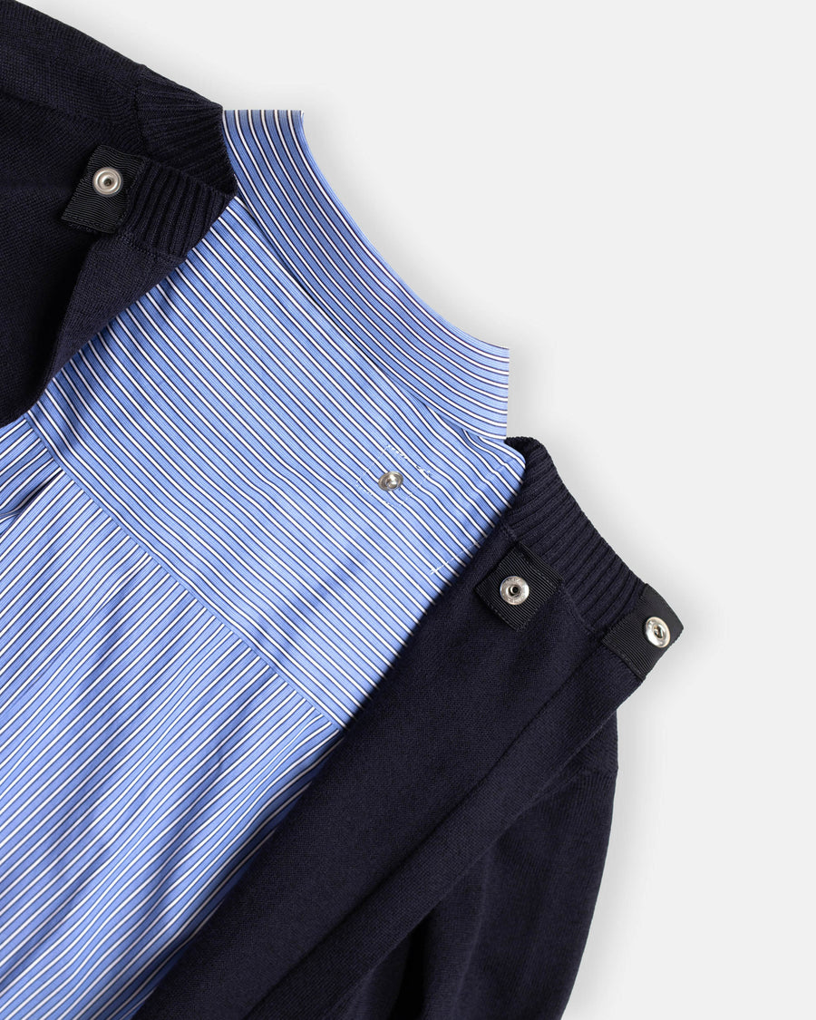 poplin x cotton knit dress