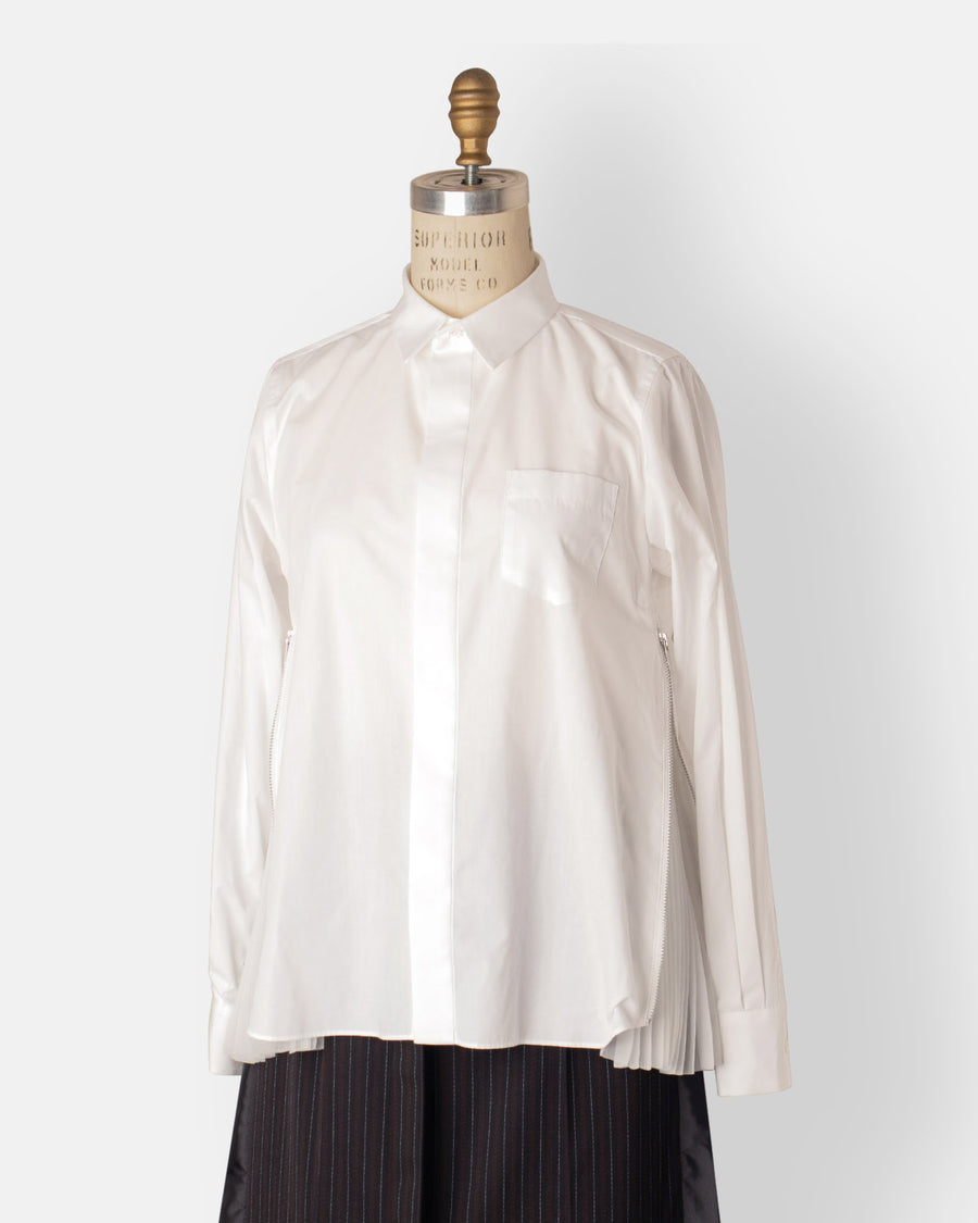 poplin x chiffon shirt