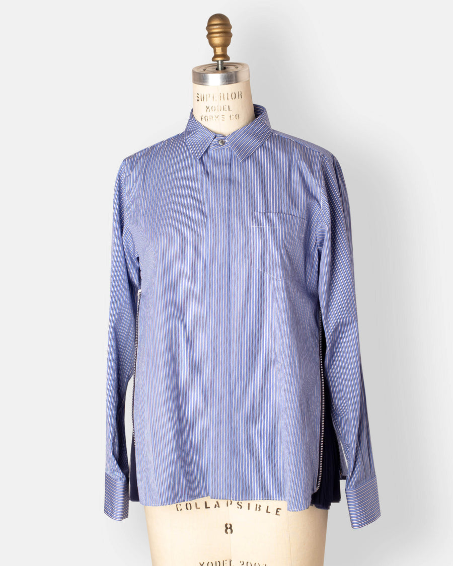 poplin x chiffon shirt