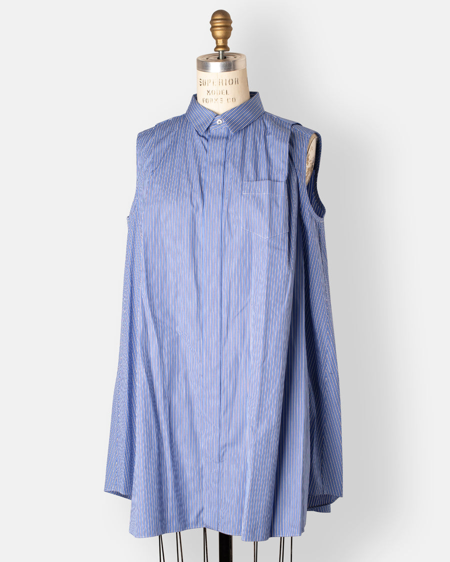poplin x cotton knit dress